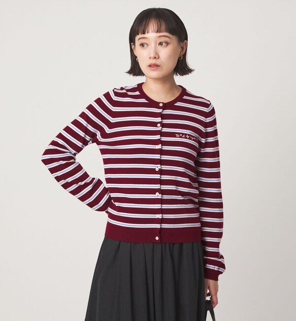 UNITED ARROWS green label relaxing「＜To b. by agnes b.コラボ＞マルチボーダー ニット カーディガン」|カーディガン|