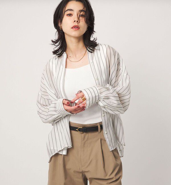 UNITED ARROWS green label relaxing「【結論シリーズ】ミルフィーユタックシャツ」|シャツ・ブラウス|