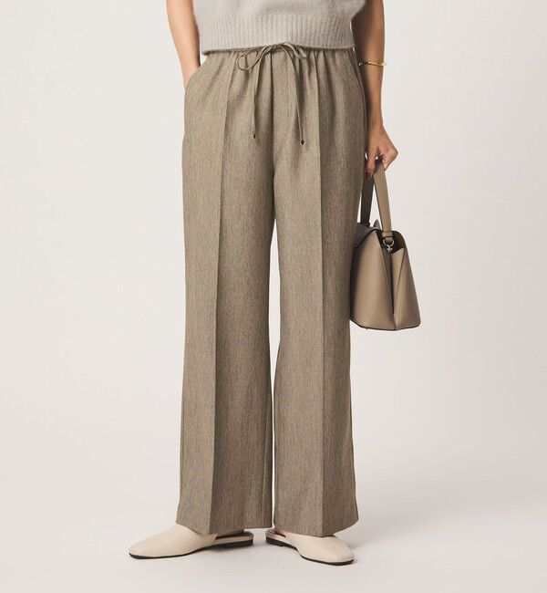 UNITED ARROWS green label relaxing「ニーハイフレアパンツ マシンウォッシャブル ストレッチ 帯電防止」|その他|BEIGE