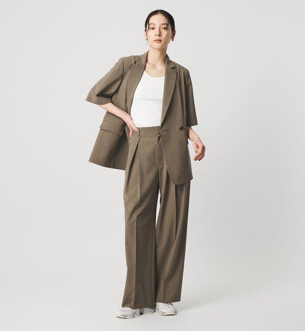 BEAUTY&YOUTH UNITED ARROWS「ハーフスリーブ ジャケット 吸水速乾 防シワ ウォッシャブル」|テーラードジャケット|