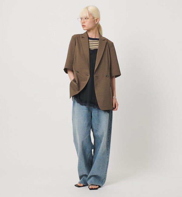 BEAUTY&YOUTH UNITED ARROWS「ハーフスリーブ ジャケット 吸水速乾 防シワ ウォッシャブル」|テーラードジャケット|