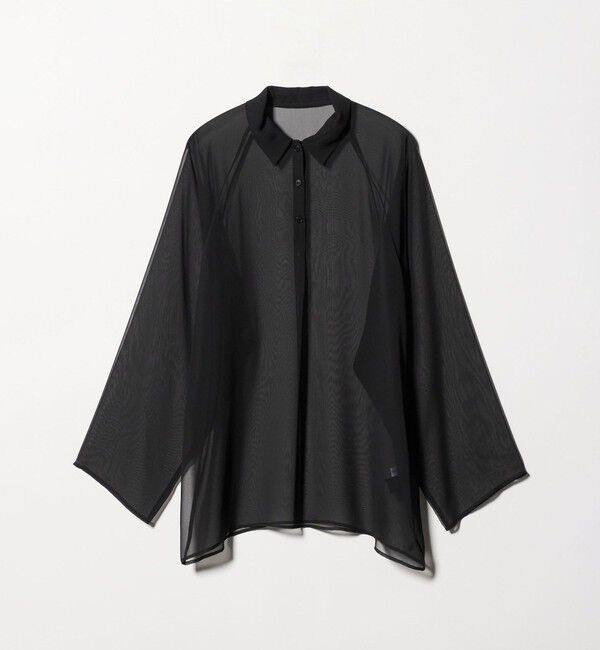 ATTISESSION「＜ATTISESSION＞ラグラン ポロカラーシャツ」|シャツ・ブラウス|BLACK