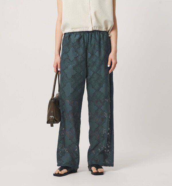 BEAUTY&YOUTH UNITED ARROWS「【WEB限定 Wardrobe DAILY MINIMAL】レース イージーパンツ ウォッシャブル」|その他|NAVY