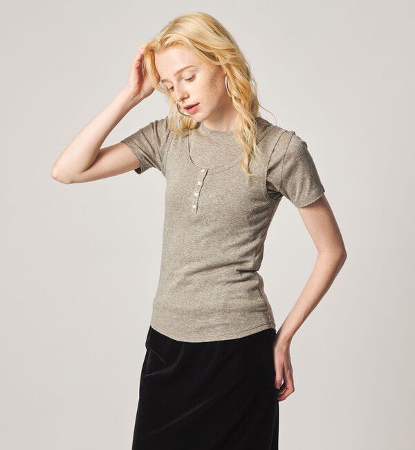 STEVEN ALAN「＜Steven Alan＞ラメジャージー タンクトップ」|Tシャツ・カットソー|BEIGE