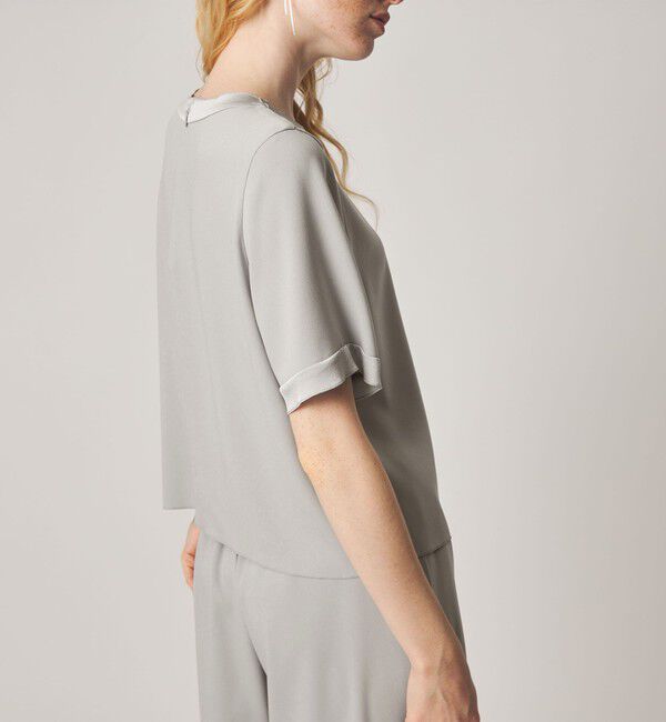 STEVEN ALAN「＜Steven Alan＞バックサテン ジョーゼット ショートスリーブ ブラウス」|シャツ・ブラウス|