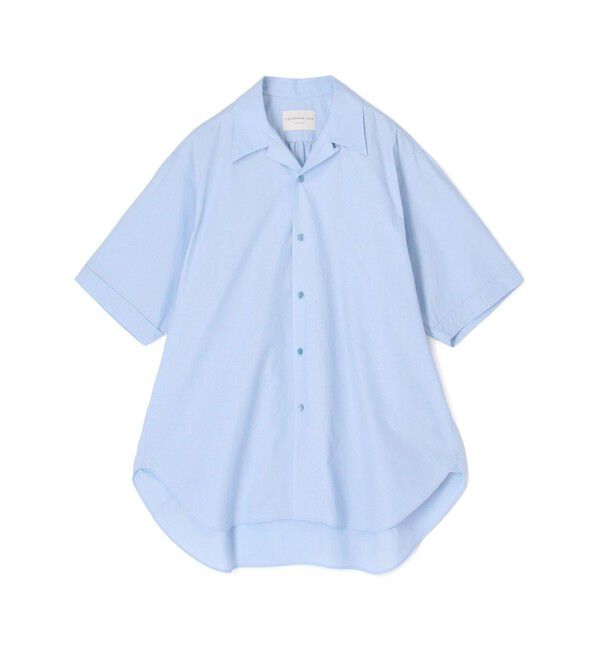 TOMORROWLAND MENS「120番手高密度コットン オープンカラー半袖ロングシャツ」|シャツ・ブラウス|63 サックスブルー