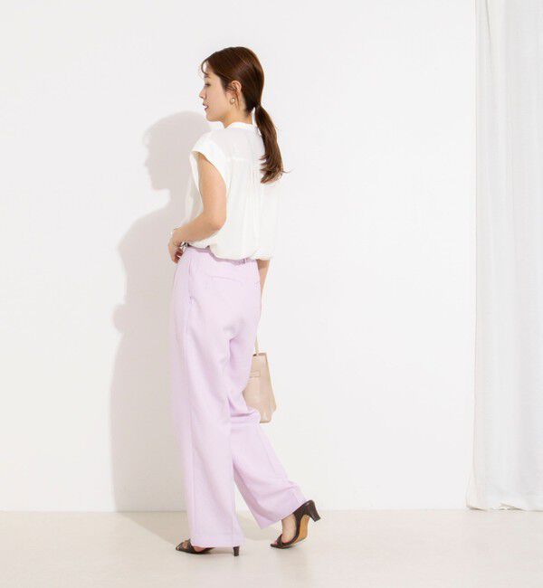 NOLLEY'S「【BECシリーズ】ウォッシャブルストレッチジョーゼットフレンチスリーブブラウス」|シャツ・ブラウス|