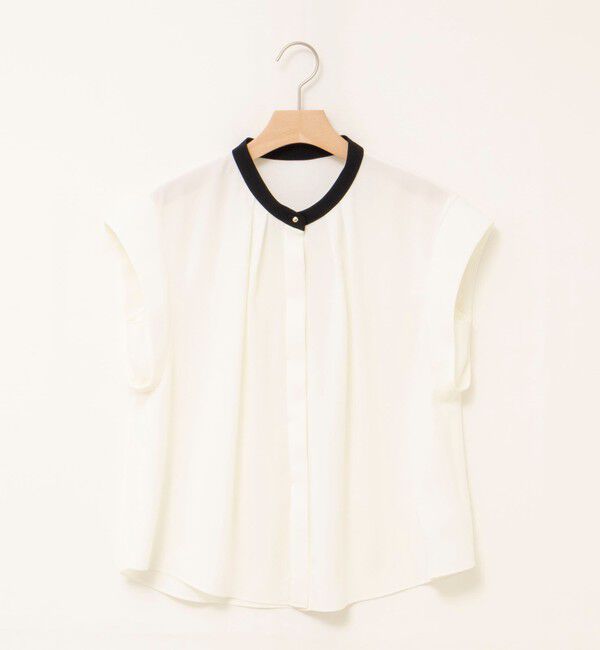NOLLEY'S「【BECシリーズ】ウォッシャブルストレッチジョーゼットフレンチスリーブブラウス」|シャツ・ブラウス|