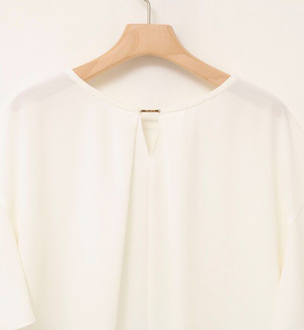 NOLLEY'S「【WEB限定】ウォッシャブルストレッチジョーゼットラッフル袖ブラウス」|シャツ・ブラウス|