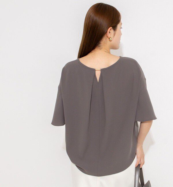 NOLLEY'S「【WEB限定】ウォッシャブルストレッチジョーゼットラッフル袖ブラウス」|シャツ・ブラウス|