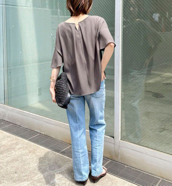 NOLLEY'S「【WEB限定】ウォッシャブルストレッチジョーゼットラッフル袖ブラウス」|シャツ・ブラウス|