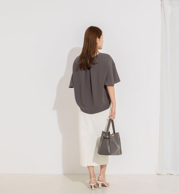 NOLLEY'S「【WEB限定】ウォッシャブルストレッチジョーゼットラッフル袖ブラウス」|シャツ・ブラウス|