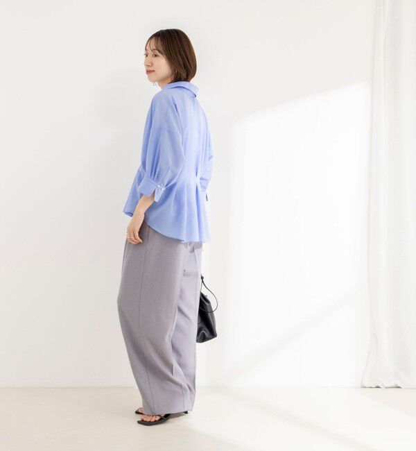NOLLEY'S「《接触冷感》【BECシリーズ】ウォッシャブルシアースキッパータック半袖ブラウス」|シャツ・ブラウス|