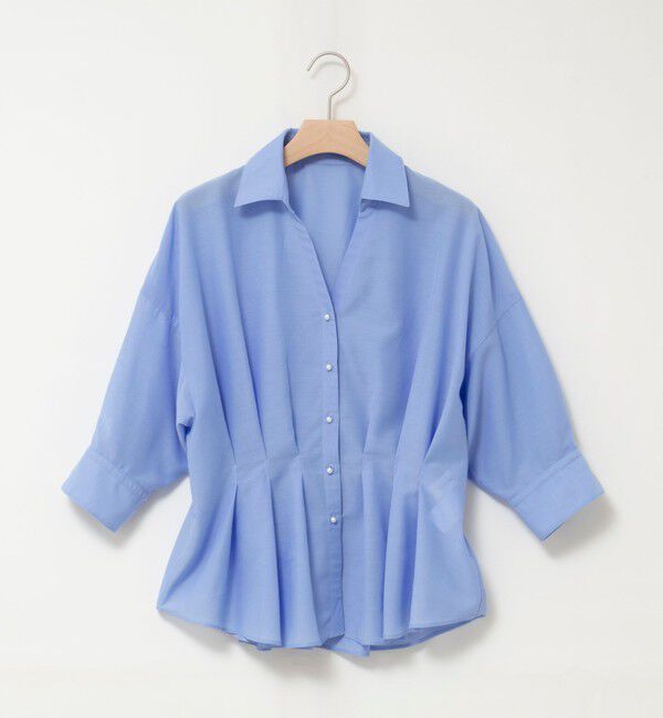 NOLLEY'S「《接触冷感》【BECシリーズ】ウォッシャブルシアースキッパータック半袖ブラウス」|シャツ・ブラウス|