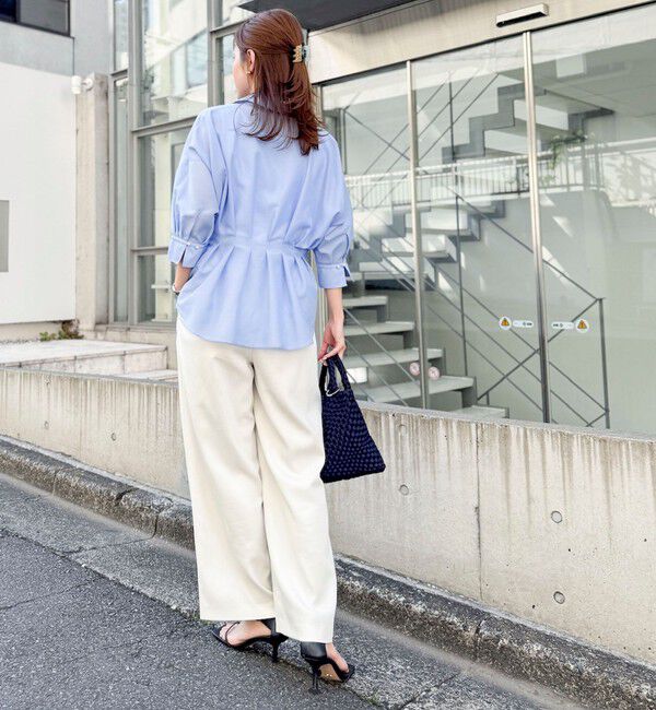 NOLLEY'S「《接触冷感》【BECシリーズ】ウォッシャブルシアースキッパータック半袖ブラウス」|シャツ・ブラウス|