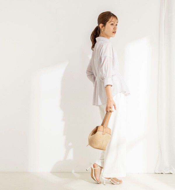 NOLLEY'S「《接触冷感》【BECシリーズ】ウォッシャブルシアースキッパータック半袖ブラウス」|シャツ・ブラウス|