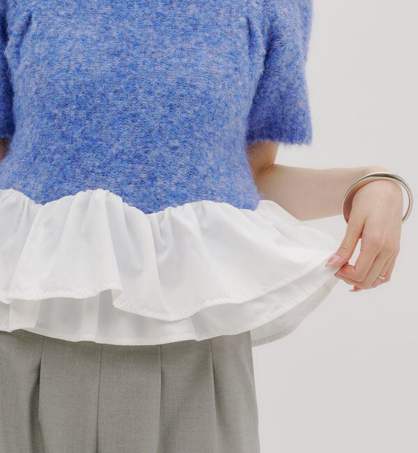  「【lilium by lily】ペプラム襟パフニット」|ニット・セーター|