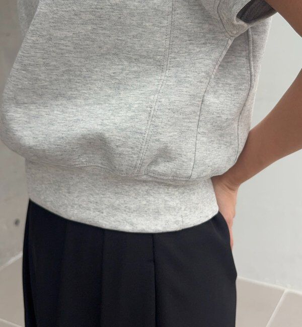  「ラウンド切替クロップT」|Tシャツ・カットソー|
