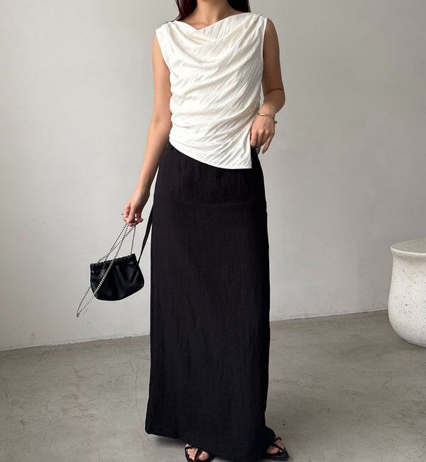  「【低身長サイズあり】サイドベルトストレートスカート」|スカート|