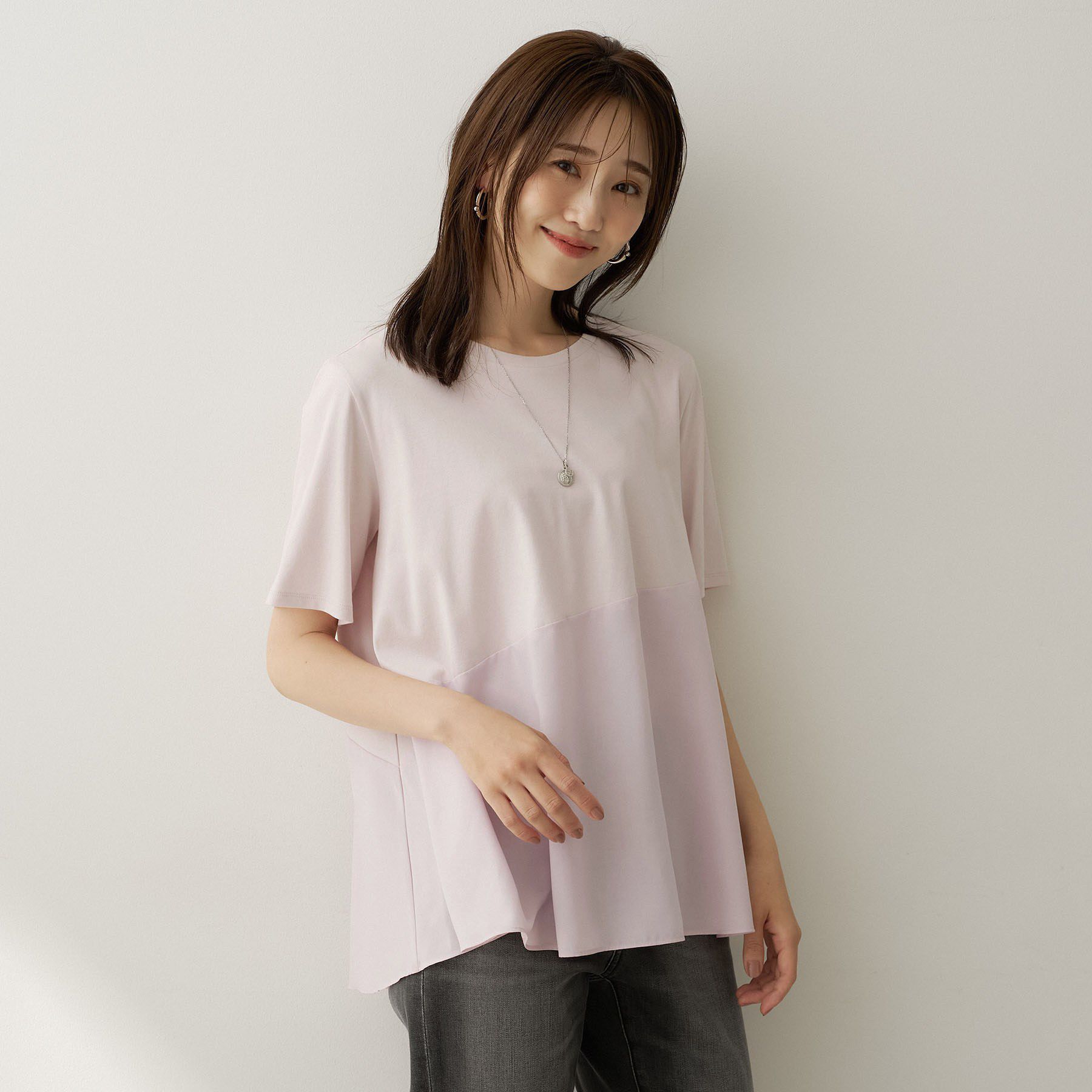 UNTITLED「異素材ドッキングプルオーバー」|Tシャツ・カットソー|