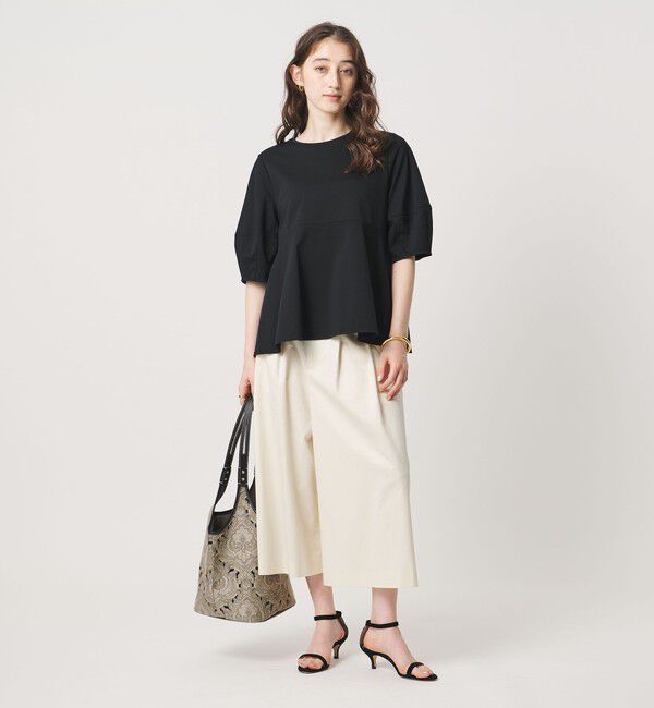 UNITED ARROWS「ポンチ ペプラム ショートスリーブ カットソー」|Tシャツ・カットソー|