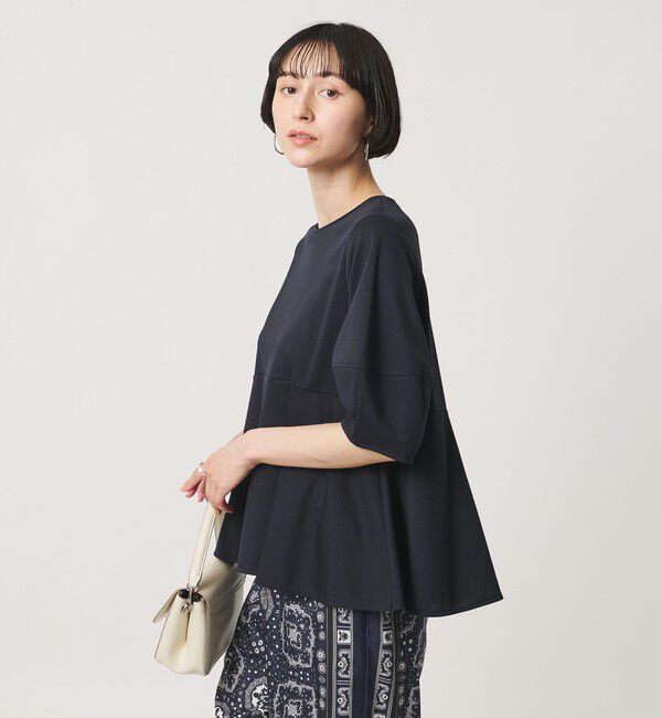 UNITED ARROWS「ポンチ ペプラム ショートスリーブ カットソー」|Tシャツ・カットソー|