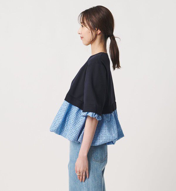 UNITED ARROWS「カットワーク バルーン シルエット ニット ‐ウォッシャブル‐」|ニット・セーター|