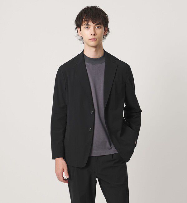UNITED ARROWS「ナイロン/ポリウレタン エコニール シングル 2ボタン ジャケット タテヨコストレッチ」|テーラードジャケット|