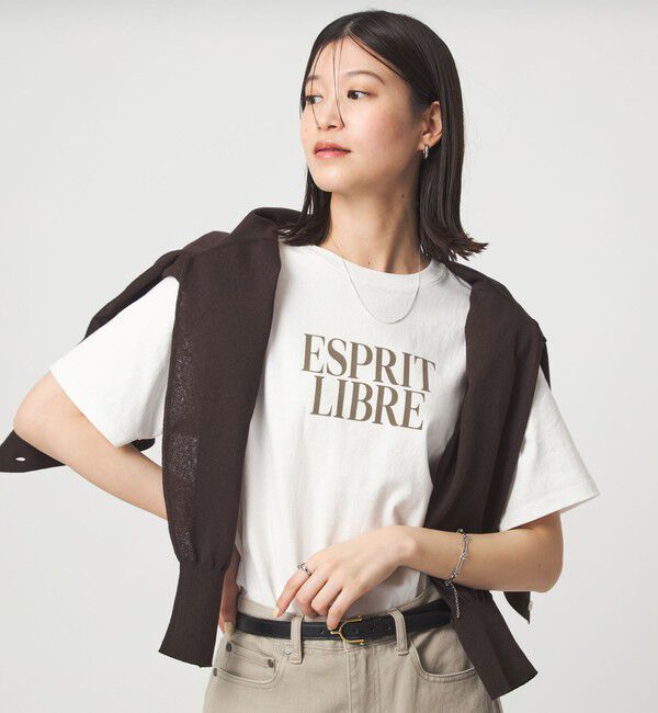 UNITED ARROWS green label relaxing「【WEB限定】＜at ease＞フロッキープリント カットソー」|Tシャツ・カットソー|WHITE