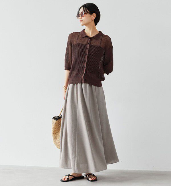 UNITED ARROWS green label relaxing「【結論シリーズ】ドライクロス フレアスカート マシンウォッシャブル  通気性」|フレア|