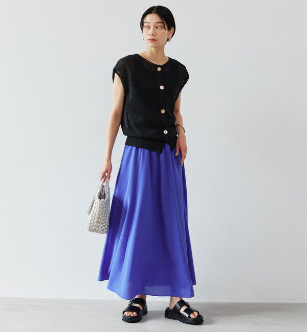 UNITED ARROWS green label relaxing「【結論シリーズ】ドライクロス フレアスカート マシンウォッシャブル  通気性」|フレア|
