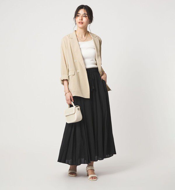 UNITED ARROWS green label relaxing「ボイル パネル フレア スカート」|フレア|