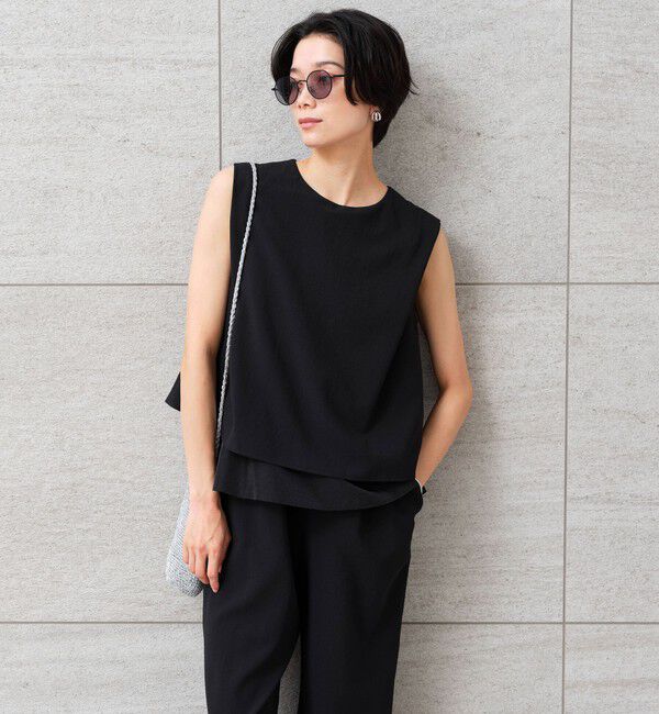 UNITED ARROWS green label relaxing「【結論シリーズ】ダブルフレアオールインワン マシンウォッシャブル 通気性 ストレッチ」|オールインワン|