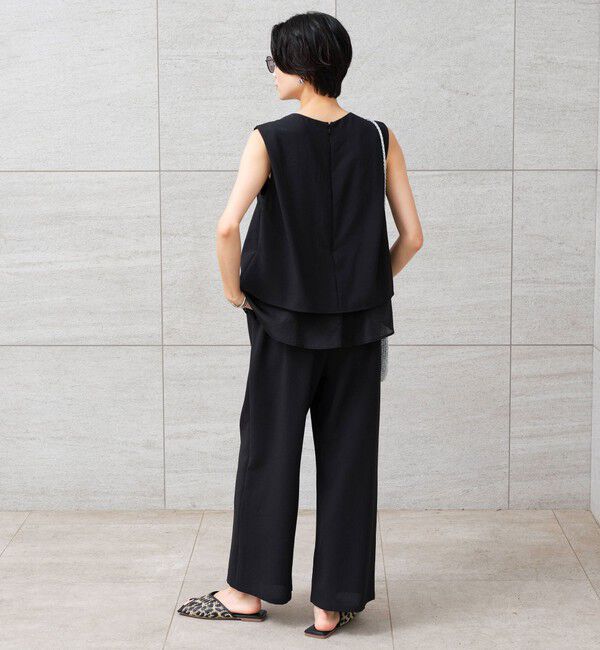 UNITED ARROWS green label relaxing「【結論シリーズ】ダブルフレアオールインワン マシンウォッシャブル 通気性 ストレッチ」|オールインワン|