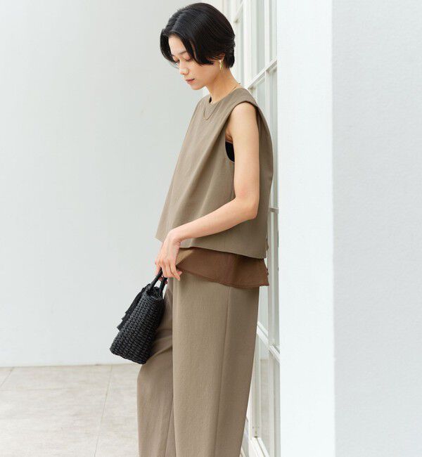 UNITED ARROWS green label relaxing「【結論シリーズ】ダブルフレアオールインワン マシンウォッシャブル 通気性 ストレッチ」|オールインワン|