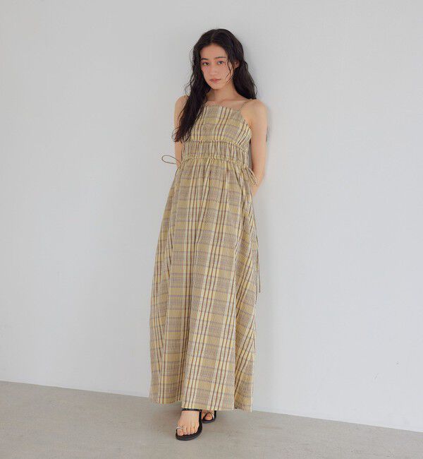 EMMEL REFINES「＜EMMEL REFINES＞EM ビッグチェック キャミワンピース」|ワンピース|