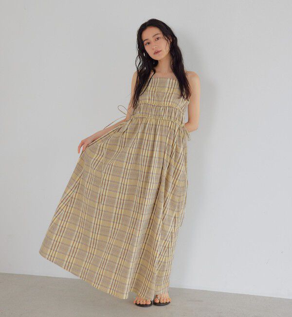 EMMEL REFINES「＜EMMEL REFINES＞EM ビッグチェック キャミワンピース」|ワンピース|