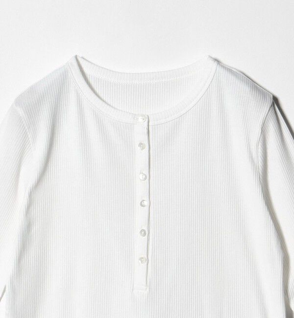 UNITED ARROWS green label relaxing「【WEB限定】＜at ease＞シアーテレコ ヘンリーネック ショートスリーブ カットソー」|Tシャツ・カットソー|