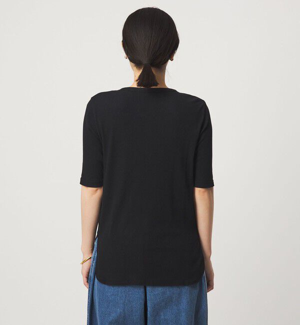 UNITED ARROWS green label relaxing「【WEB限定】＜at ease＞シアーテレコ ヘンリーネック ショートスリーブ カットソー」|Tシャツ・カットソー|