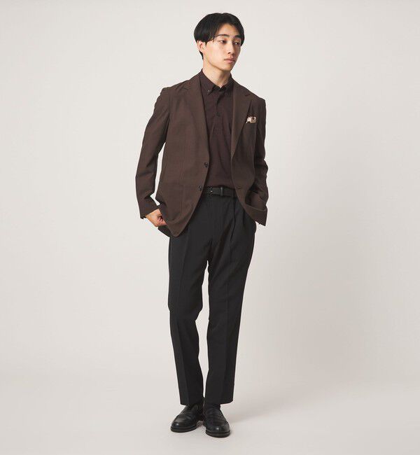 UNITED ARROWS green label relaxing「プライムフレックス ドット メッシュ ボタンダウン ビズポロ ポロシャツ -ストレッチ・吸水速乾・通気性-」|ポロシャツ|