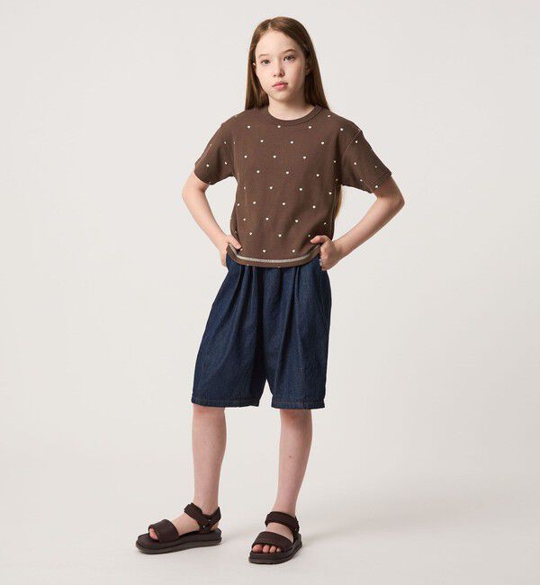 UNITED ARROWS green label relaxing「ハート柄 ドライ ワッフル Tシャツ / キッズ 110cm-160cm」|Tシャツ・カットソー|