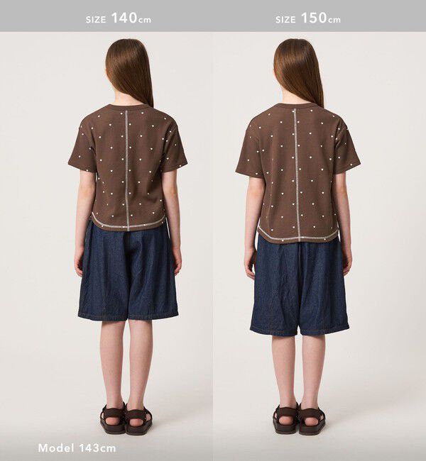 UNITED ARROWS green label relaxing「ハート柄 ドライ ワッフル Tシャツ / キッズ 110cm-160cm」|Tシャツ・カットソー|