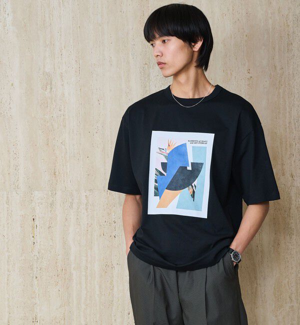 UNITED ARROWS green label relaxing「＜Phospho Graphica＞グラフィック 半袖 Tシャツ カットソー」|Tシャツ・カットソー|BLACK