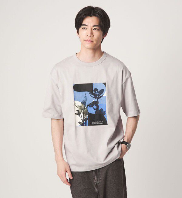UNITED ARROWS green label relaxing「＜Phospho Graphica＞グラフィック 半袖 Tシャツ カットソー」|Tシャツ・カットソー|LT.GRAY