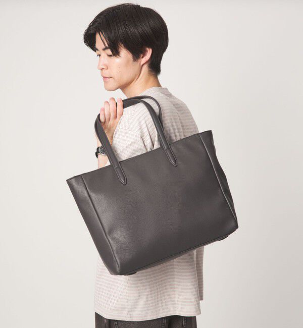 UNITED ARROWS green label relaxing「【WEB限定】GLR レザーライク ファンクショナル ワイド トートバッグ」|トートバッグ|
