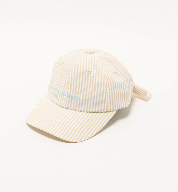 UNITED ARROWS green label relaxing「ストライプ バック リボン キャップ / キッズ」|キャップ・キャスケット|BEIGE
