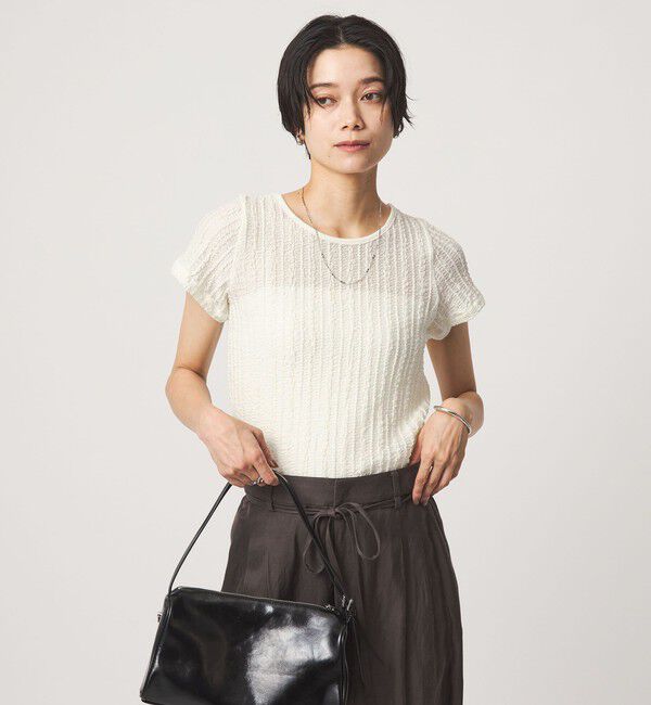 UNITED ARROWS green label relaxing「シャーリング Tシャツ」|Tシャツ・カットソー|