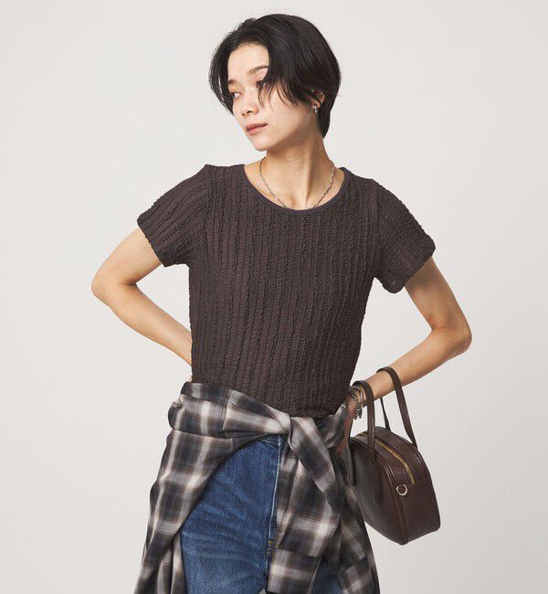 UNITED ARROWS green label relaxing「シャーリング Tシャツ」|Tシャツ・カットソー|