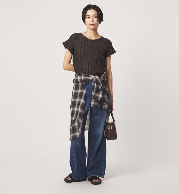UNITED ARROWS green label relaxing「シャーリング Tシャツ」|Tシャツ・カットソー|