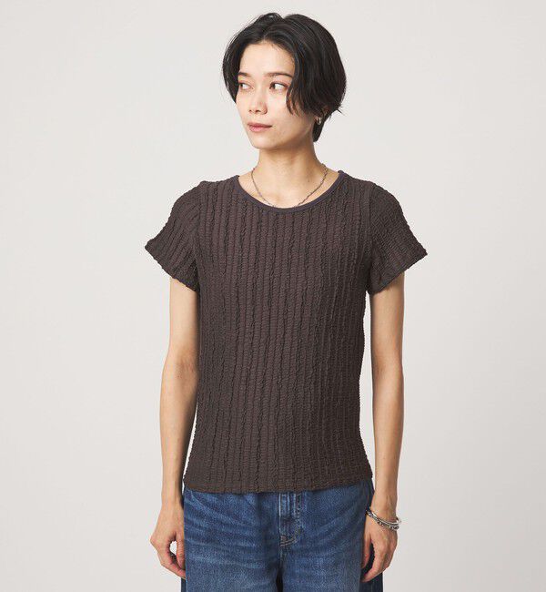 UNITED ARROWS green label relaxing「シャーリング Tシャツ」|Tシャツ・カットソー|